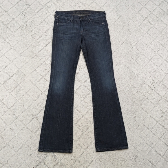 Citizens Of Humanity Jeans Womens 27 Blue Dark Dita Petite Boot Low-Rise Flare - Picture 1 of 10